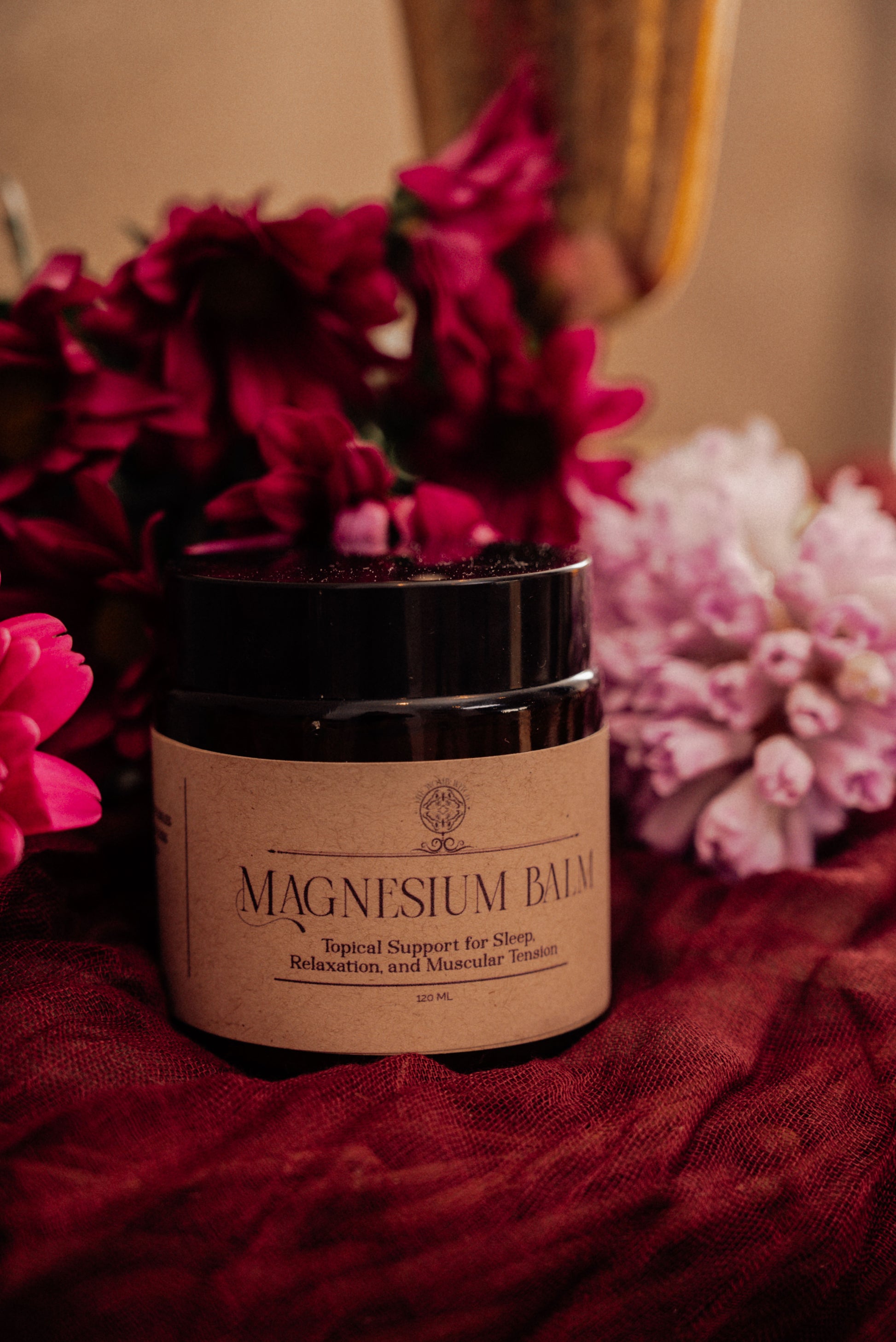 Calming magnesium body balm for better sleep