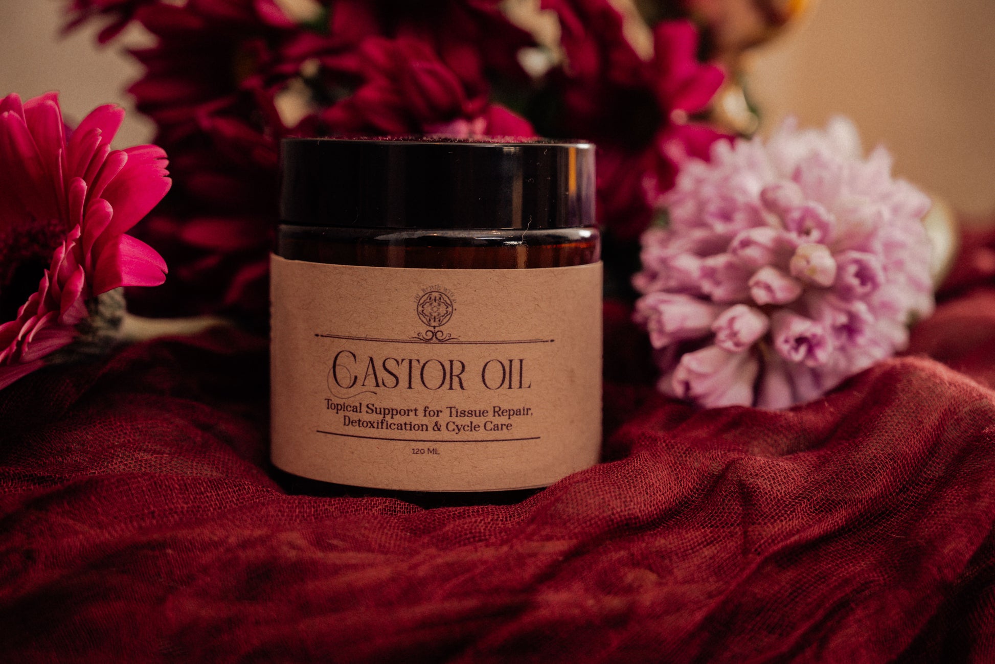 Castor oil balm for womb detox and healing massage
