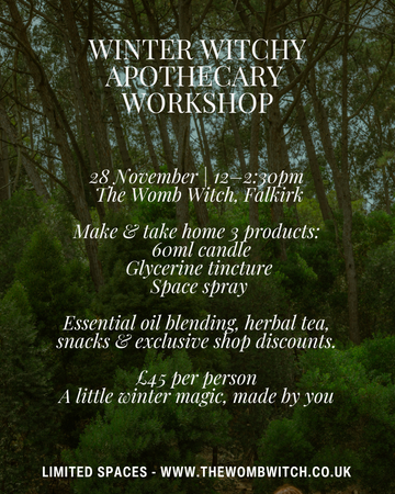 Winter witchy apothecary workshop - in person