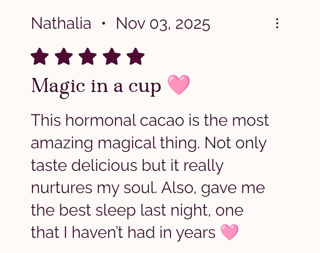 Hormonal balance hot chocolate drink mix